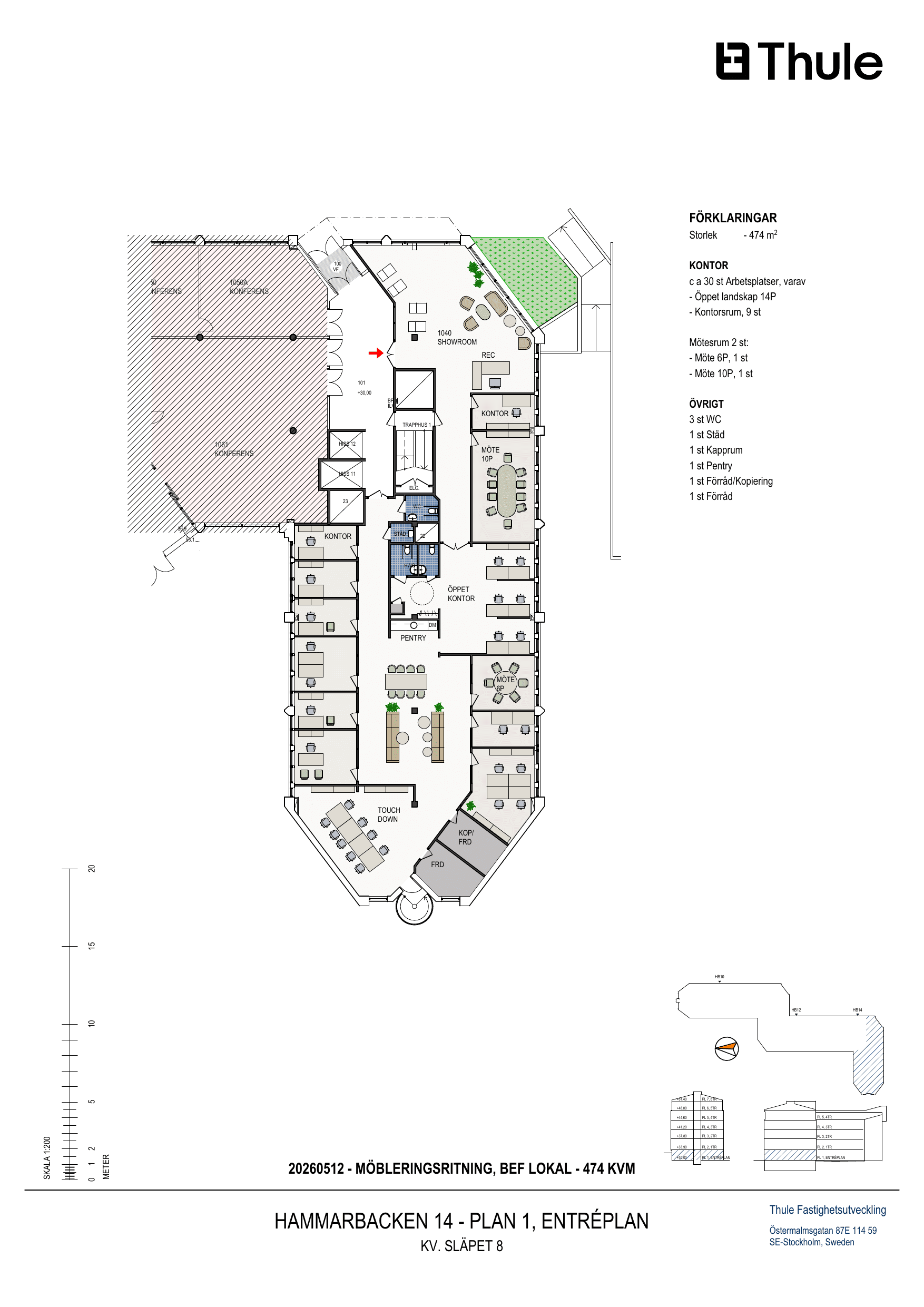 Planritning plan 1 (0 tr) – 474 m²